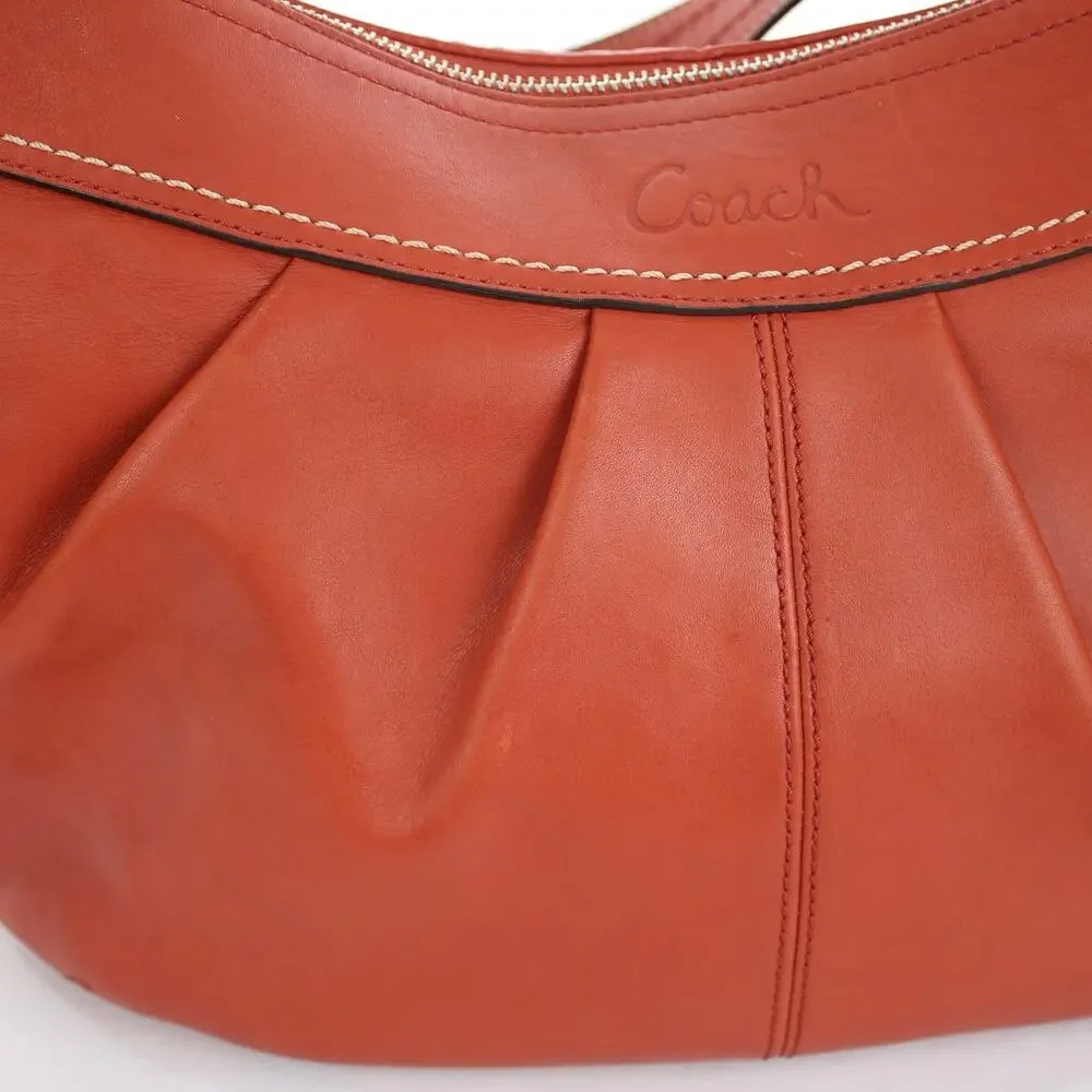 Coach Vintage Y2K Soho Hobo Bag Orange Leather Shoulder Bag - Picture 5 of 9